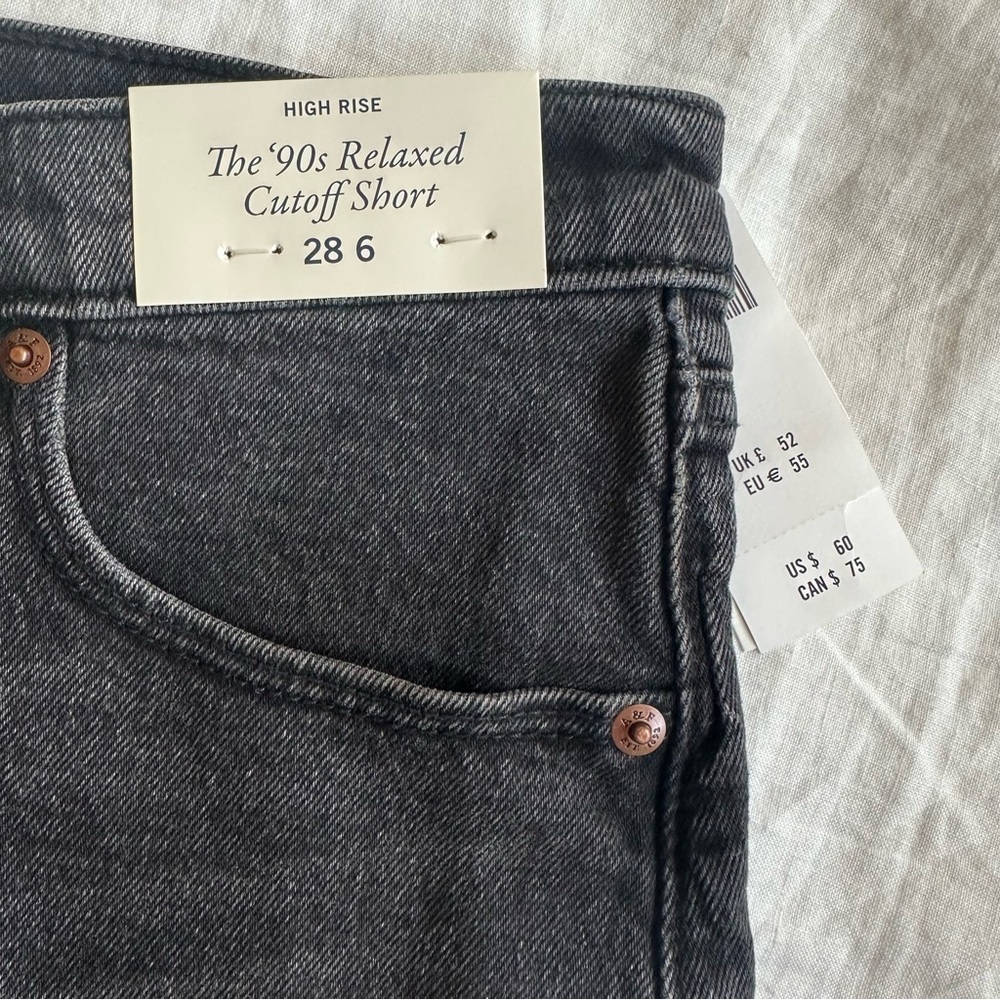 A&F 90s Relaxed Cutoff Shorts - 6 - Picture 3 of 4